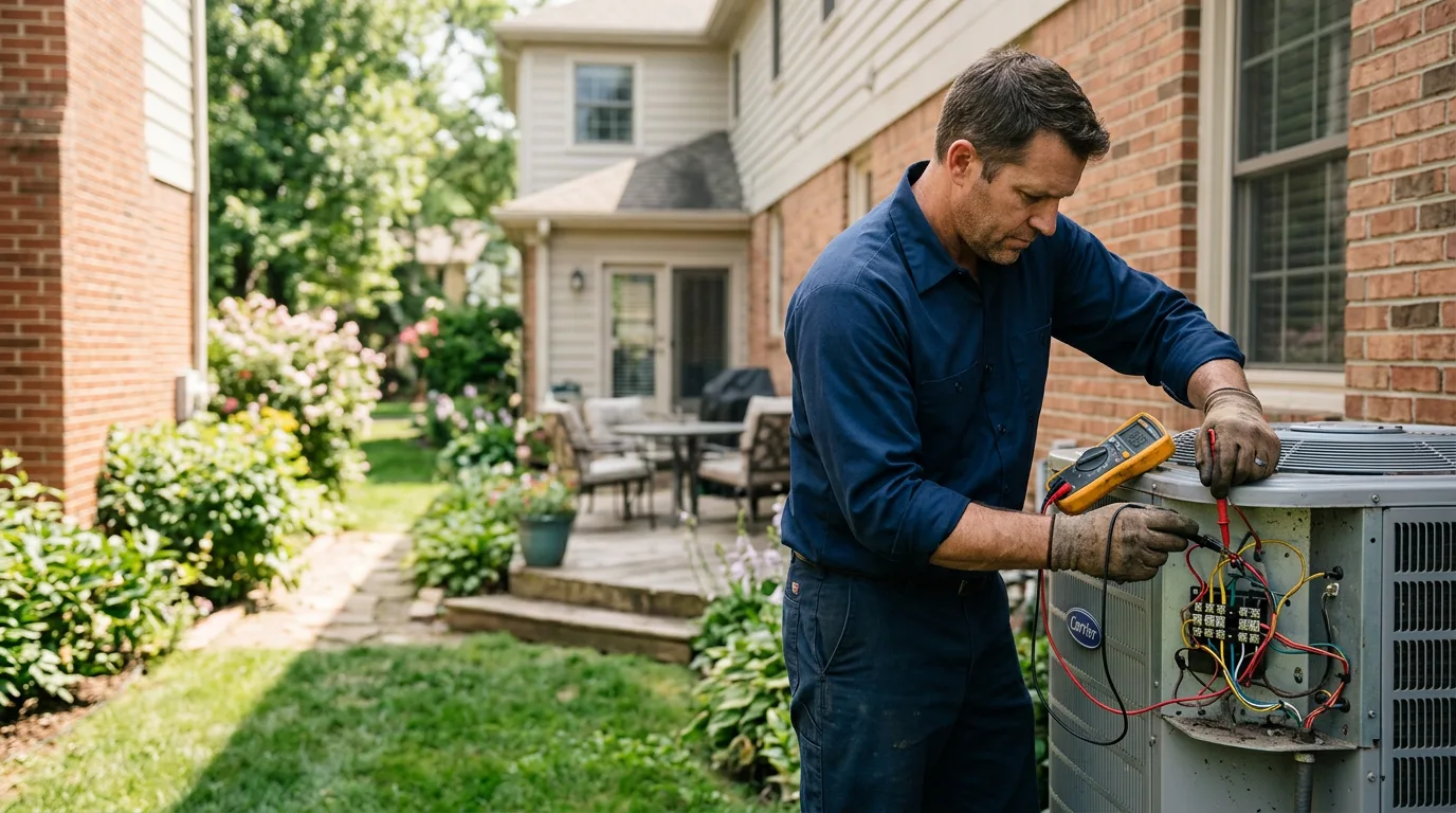 HVAC technician working near Ottumwa, IA